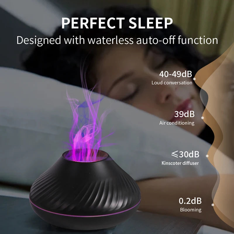 Aroma Diffuser DQ-705-Ultraschall Luftbefeuchter 130 ml / LED-Nachtlicht & Duftöl-Kompatibel